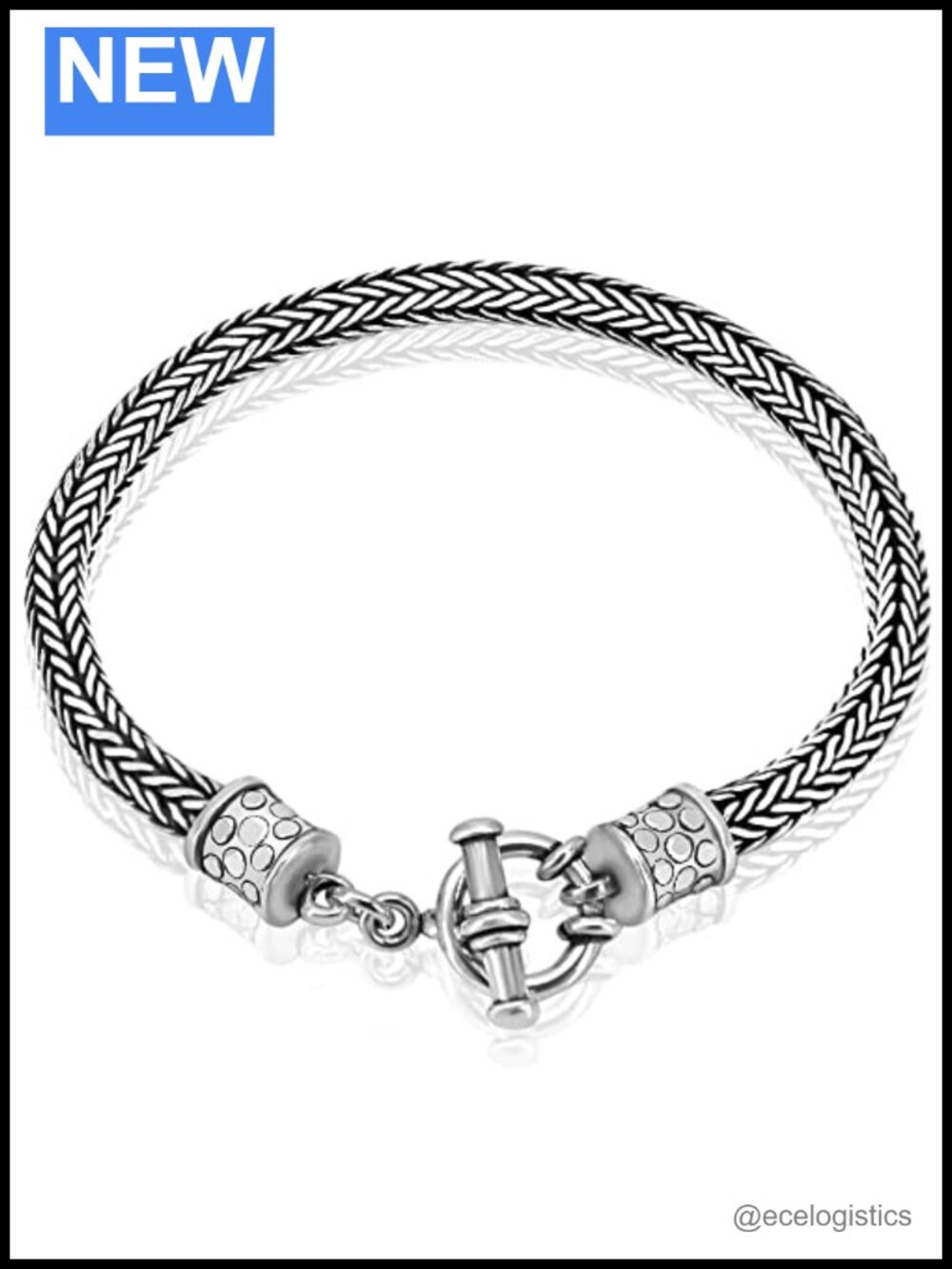 925 Sterling Silver Foxtail Bracelet, 3.5mm or 5mm, Lengths 6.5-10 inches